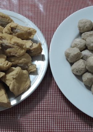 Foto resep Bakso n tahu bakso bumbu siomay😚😚