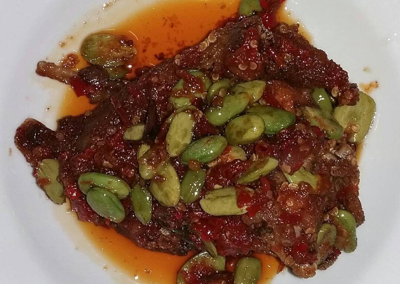 Ayam kampung balado mix petai