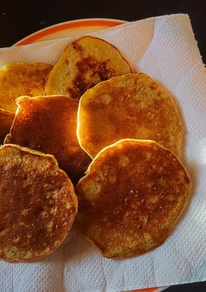 Una foto de Hotcakes de plátano, sin gluten