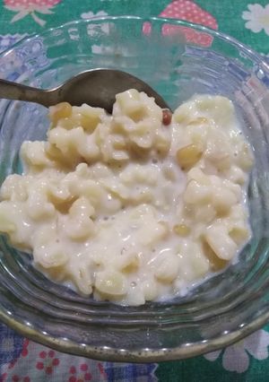 Una foto de Mote con leche