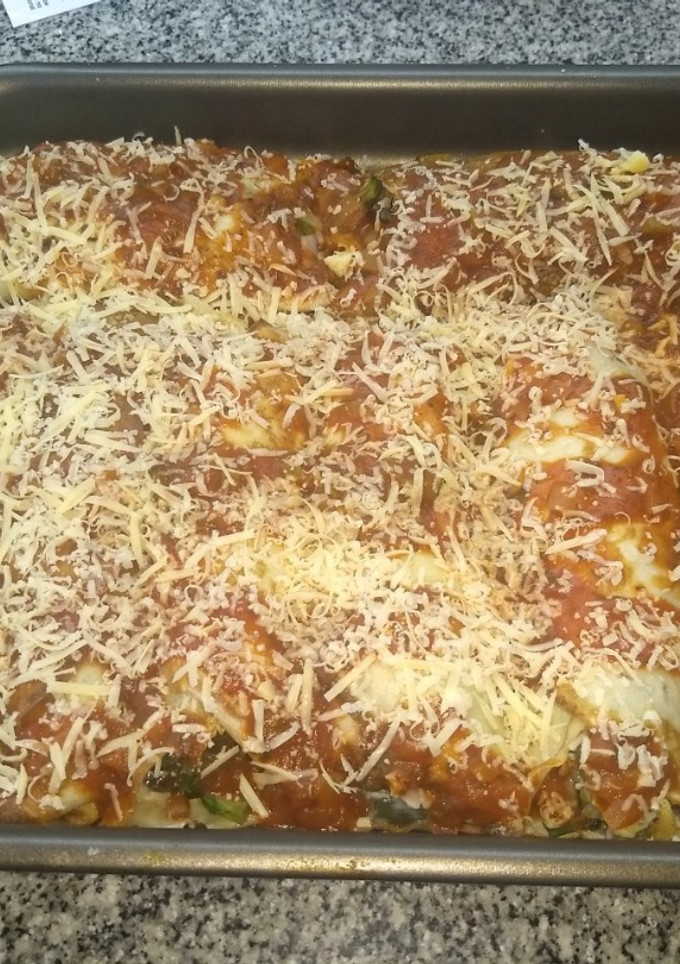 Una foto de Canelones de espinaca o acelga livianos