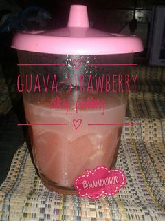 Foto resep Guava-strawberry silky pudding (MPASI camilan1 th+)