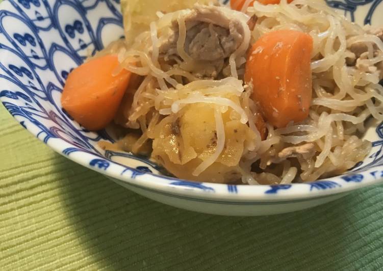 Simple Way to Prepare Super Quick Homemade Simmered Meat and Potato (Nikujaga)