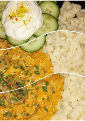 Tejszínes-gombás tokány recept fotója