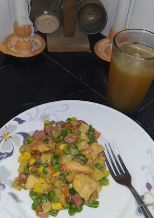 Una foto de Cubos de pechuga