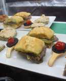 Pan de acelgas casero con pate de pollo y atún con tomate