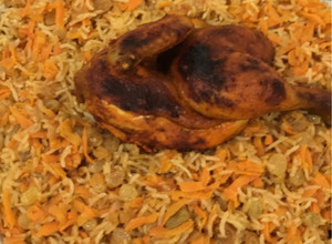 صورة لوصفة رز بخاري بالدجاج