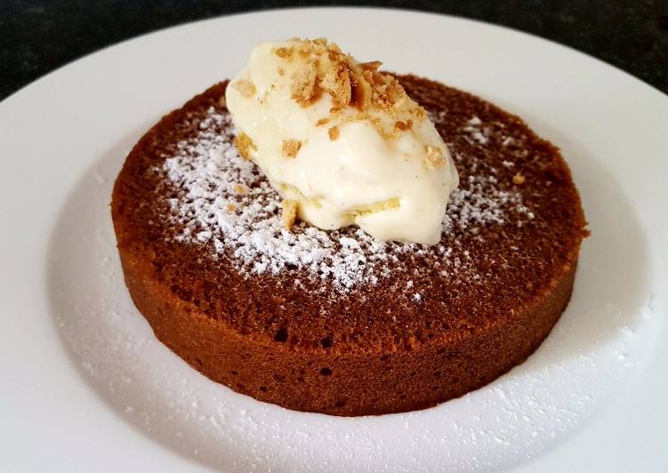 Recipe of Homemade Chocolate cake topped w homemade custard ice cream