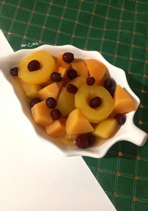 عکسی از دستور کمپوت سیب و به و عناب