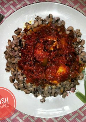 A picture of Beans and fish stew.