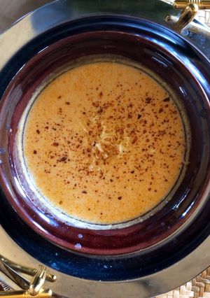 Csípős sajtleves kukoricával recept fotója