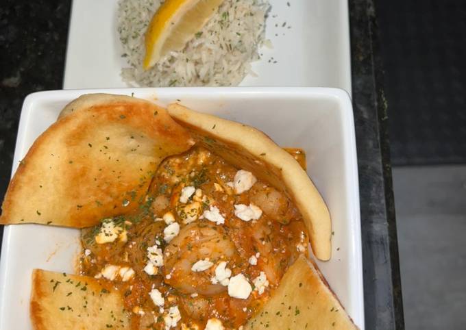 Greek Shrimp in a Spicy tomato sauce