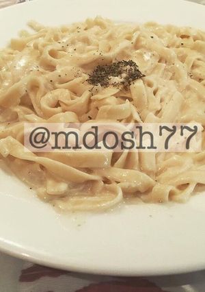 صورة لوصفة معكرونه بصلصة البيستو