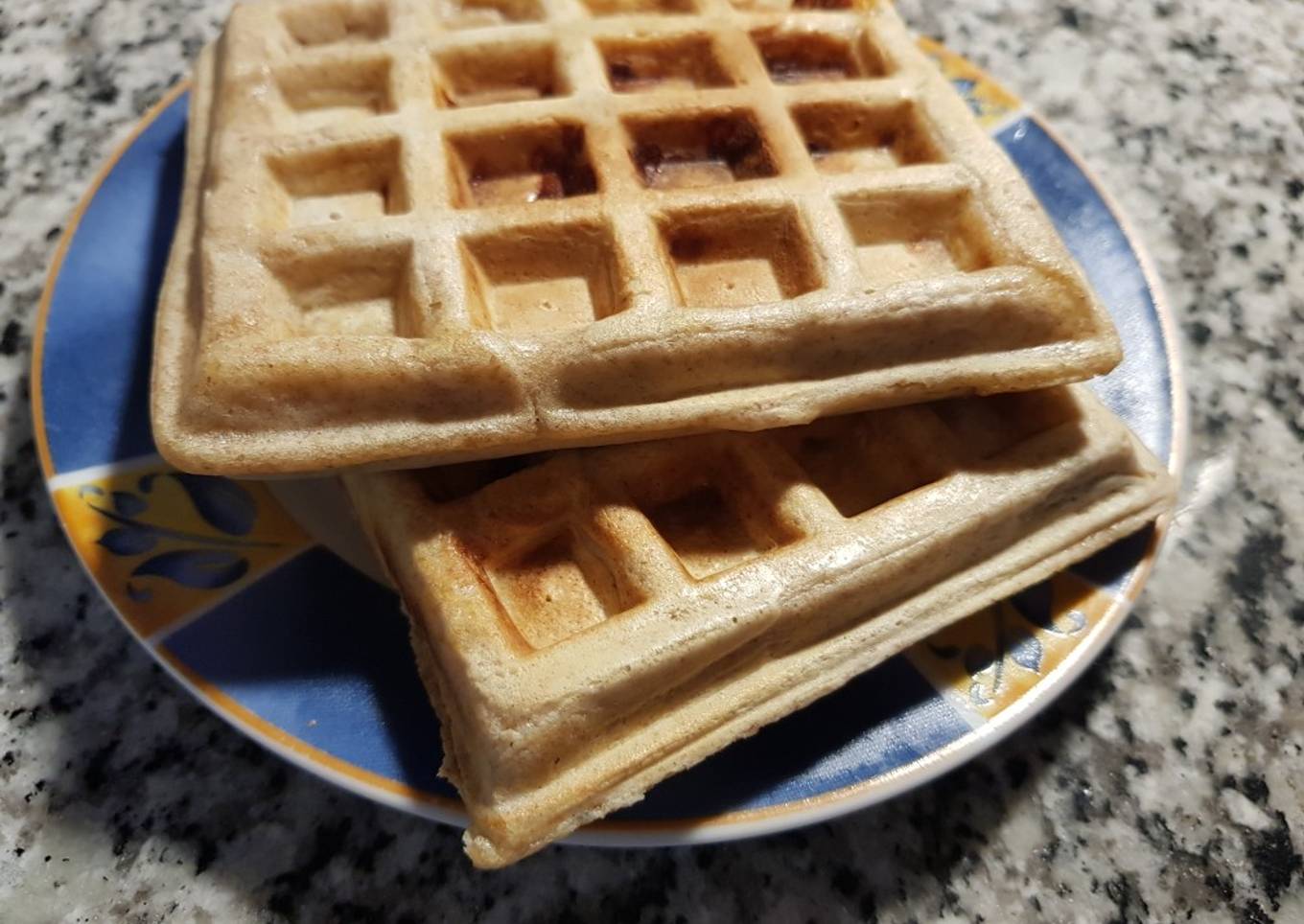 Waffles semi integrales rellenos de Jamón y Queso