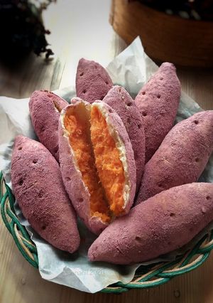 Foto resep Korean Sweet potato mochi bread / roti ubi korea