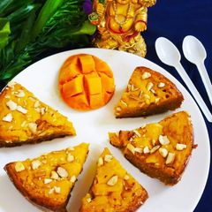 A picture of Mango cake.