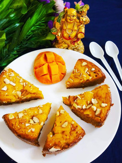 A picture of Mango cake.