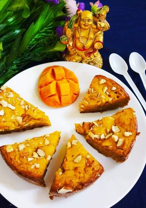 A picture of Mango cake.
