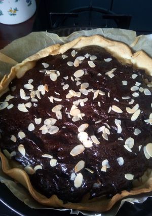 Une photo de Tarte poires chocolat