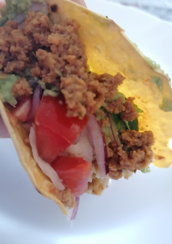 Una foto de 67.Tacos de carne vegana estilo Mejicano
