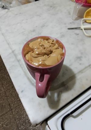 Una foto de Café frío con toque de amor