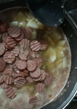 Una foto de Lentejas con salchicha