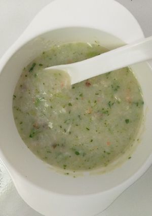 Foto resep Mpasi 4 Bintang "Bubur Udang Tofu Brokoli Pakcoy"