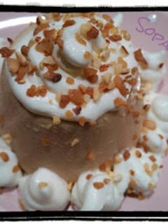Una foto de Panna Cotta de turrón