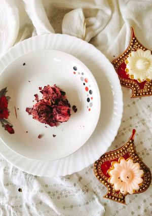 A picture of ROSE COCONUT LADDU No Time No - fry Diwali sweet special Rose coconut laddu 🌹🌹.