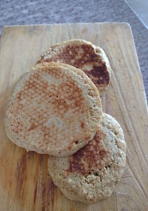Una foto de Hotcakes de avena y harina integral