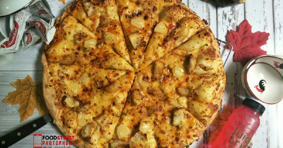 Resep Pizza Hawaiian Chicken Ala Pizza Ya Hut Oleh Al Arafah Cookpad