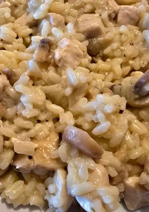 Csirkés-gombás rizottó recept fotója