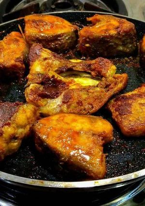 A picture of Bhakura Machha Bhaja / Catla Fish Fry.