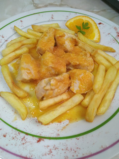Una foto de Pollo a la naranja