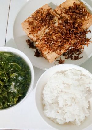 Hình của món Tàu hủ chiên sả ớt.