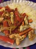 Pollo y vegetales al wok (sin wok)