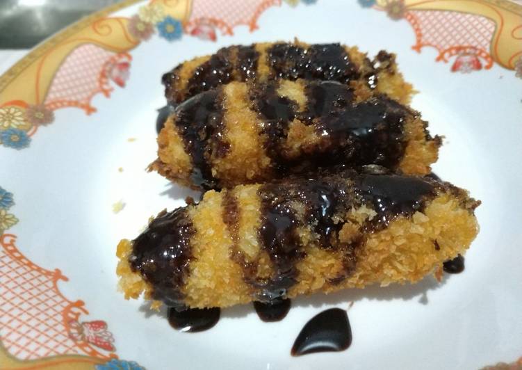 Pisang nugget coklat