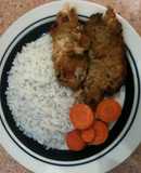 Filetes de pescado empanado con crema