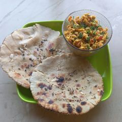 A picture of Sorghum Flour Butter Garlic Roti.