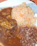 Bistec de res en chile pasilla
