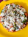 Colourful pizza