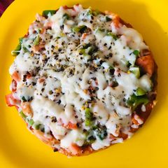 Colourful pizza A picture of Colourful pizza.