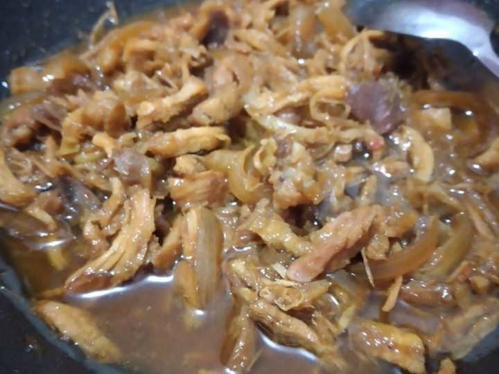 Resep Ayam Suwir Kecap Pedas Manis Anti Gagal