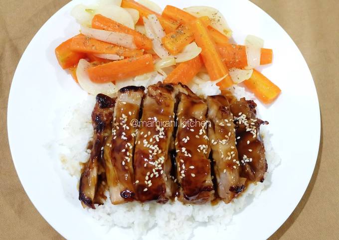 Cara Gampang Menyiapkan 25. CHICKEN TERIYAKI (Yosh*noya) Anti Gagal