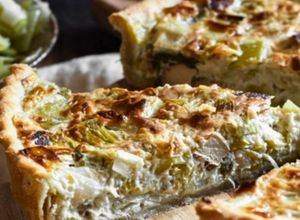 Foto di 392 Torta salata con porri e tofu affumicato