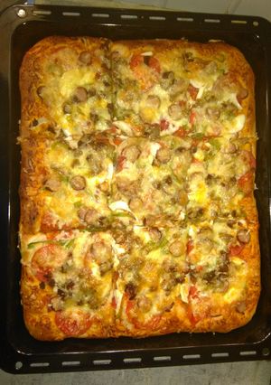 A picture of Homemade pizza.