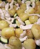 Chicken, potato and courgette one pan dinner