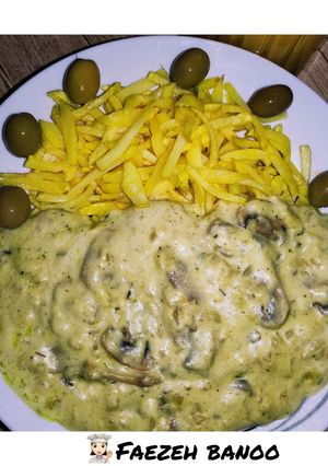 عکسی از دستور سیب زمینی با سس قارچ 🥔🍄🤤