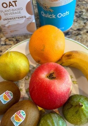 A picture of Oatmeal with Fruit.