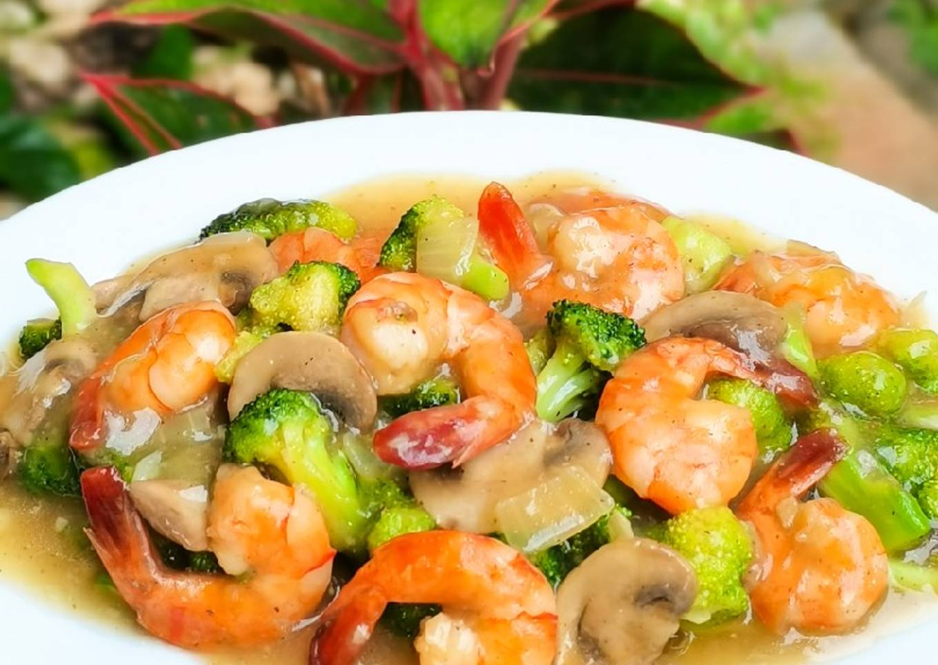 Cah Brokoli Jamur Udang